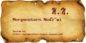 Morgenstern Noémi névjegykártya